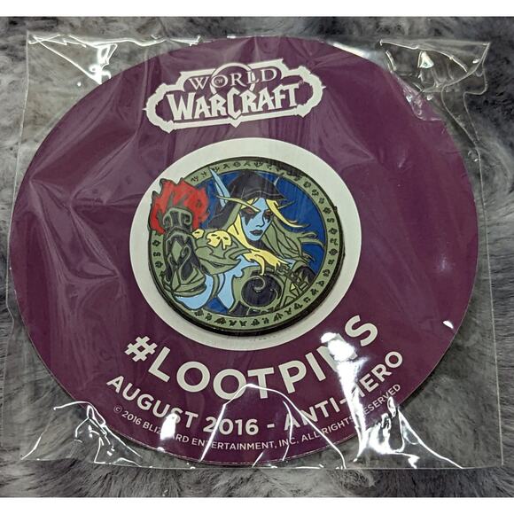 NWT 2016 LootCrate Exclusive World Of Warcraft Anti-Hero Sylvanas Collector Pin - Picture 2 of 4